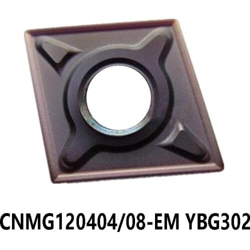 100% Original CNMG120404-EM CNMG120408-EM YBG302 Carbide Inserts for Steel and Stainless Steel CNMG 120404 120408 Lathe Cutter