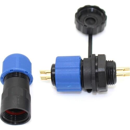 2 -7 pin connectors Waterproof Dustproof Aviation cable panel Connector ,IP68,Cable Connector+Rear mount,Plug and socket