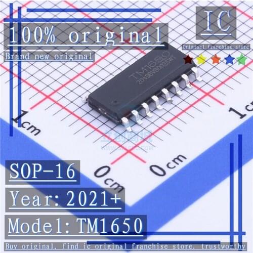 2021+ 100% Brand new original 10PCS-50PCS TM1650 SOP-16 LED digital tube driver chip