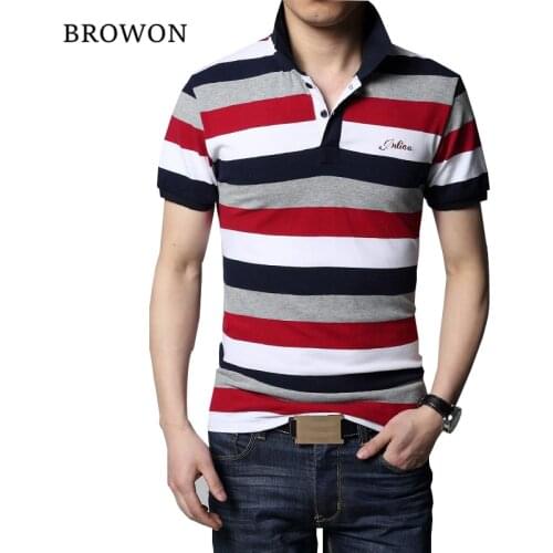 2020 New Arrival T-shirt Men Stripe Lapel Shirt Slim Fit Men Mens Casual T-shirt Plus Size Men Tshirt Size M-5XL Ctoon Tees 5XL