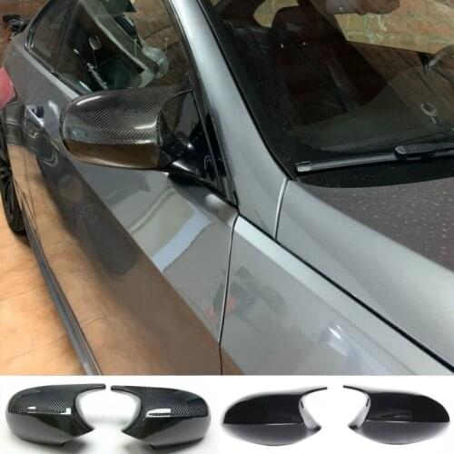 2xMirror Cover E90 Car Side Door Rearview Side Mirror Cover Cap For BMW E90 E91 2008-2011 E92 E93 2010-2013