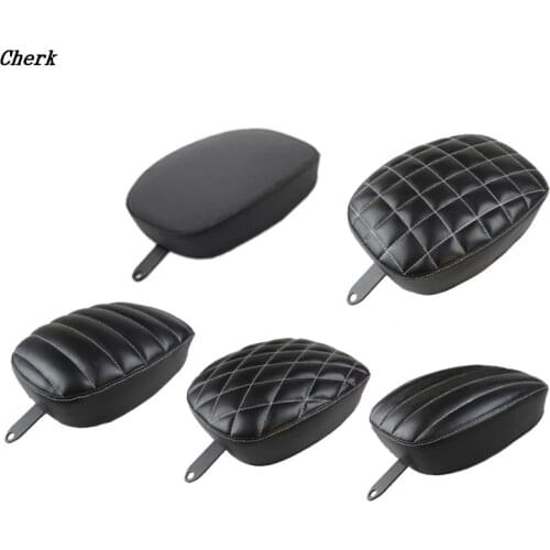 5 Models Motorcycle Black Passenger Rear Seat Pad Leather Pillow for Harley Sportster XL 1200 883 72 48 Forty-eight 2010-2015