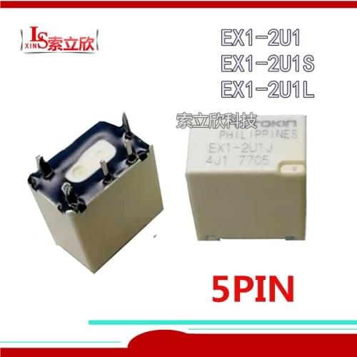 5pcs/10pcs 100%Original New Relays EX1-2U1 EX1-2U1S EX1-2U1J EX1 2U1 5PIN 12VDC Vulnerability control Automotive Relay