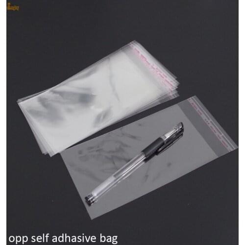 500pcs/lot 10x24cm(21+3) Clear Opp Self Adhesive Packaging Bags For Magazines, Newspapers, Photos, Cds, Bread, Popcorn, Nuts