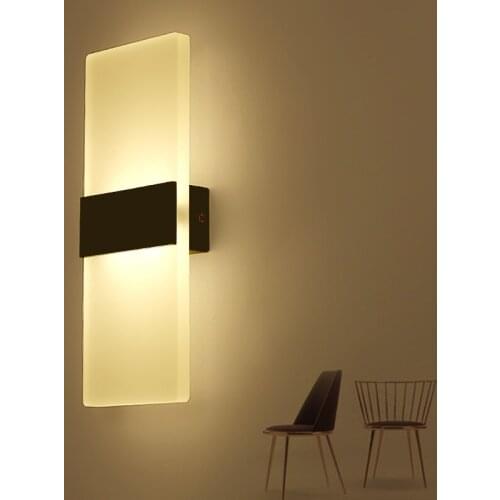 3W 6W Led Acrylic Wall Lamp AC85-265V Wall Mounted Sconce Lights lamp Decorative Living Room Bedroom Corridor Wall Lights