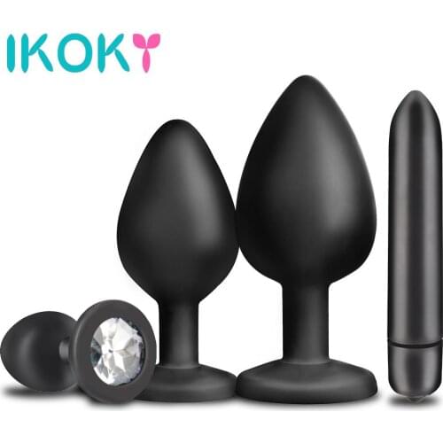 IKOKY Anal Plug Prostate Massager Bullet Vibrator Sex Toys for Women Men Butt Plug Erotic