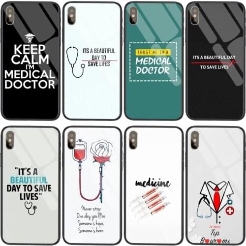 For Huawei Honor 10X Lite Case V40 Lite Play 5T 20 9S 9C 9X Femmes I'm A Medical Doctor Luxury Unique Design Black Bumper 3D