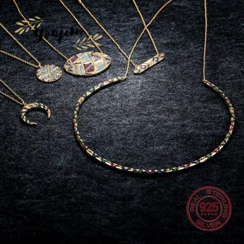 Ethnic Tribe Style Color Colorful Adjustable Necklace Light Luxury Monaco Jewelry 925 Sterling Silver