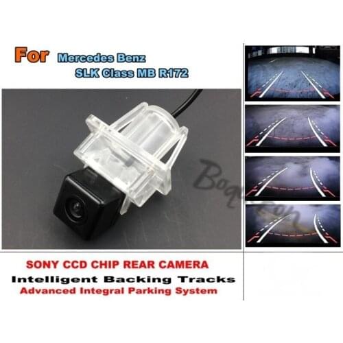 For Mercedes Benz SLK Class MB R172 Car Intelligent Parking Tracks Camera / HD CCD Back up Reverse Camera / Rear View Camera