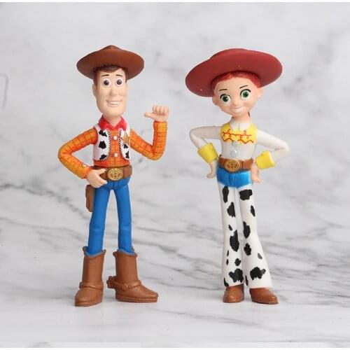 2020 Disney Toy Story 4 Action Figure toys Woody Jessie Buzz Lightyear Forky Pig Bear Figura Model Doll Figurine Kids Gifts 7PCS