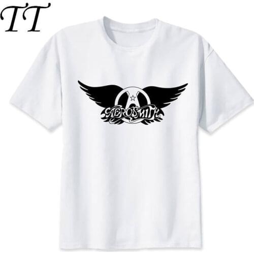 Aerosmith T shirt men t shirt fashion t-shirt O Neck white TShirts For man Top Tees M8001
