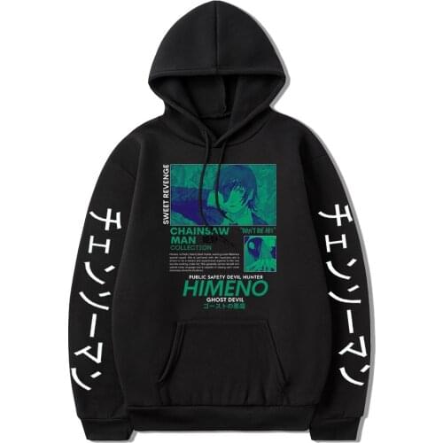 Chainsaw Man Himeno Hoodies Oversized Sweatshirts Men/Women Casual Hip Hop Hoodie Popular Harajuku Pullover Hooded Clothing Tops