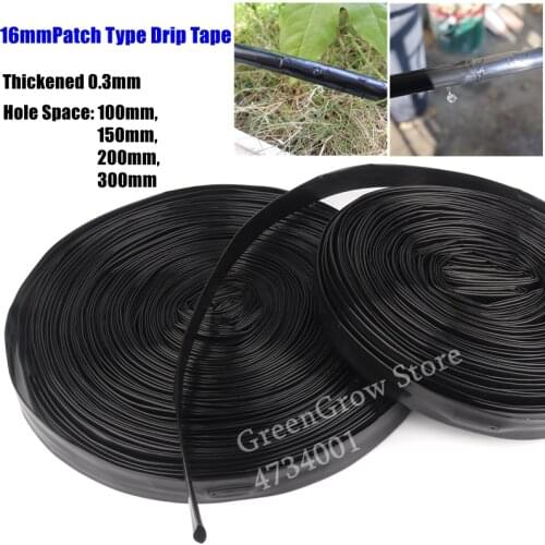 50/25m Thickened 16*0.3mm Space 10~40cm Patch Type Irrigation Drip Tape Greenhouse Farm Water Saving Irrigation Rain Drip Hose