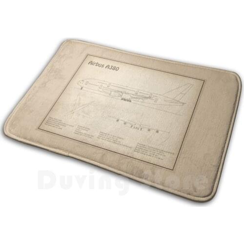 Airbus A380 Jet-Sd Carpet Mat Rug Cushion Soft Airbus A380 A380 Airbus Airplane Commercial Jetliner Jumbo Passenger Plane
