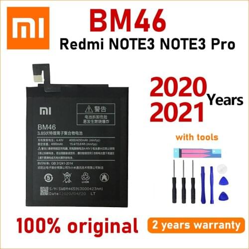 Xiao Mi New 100% Original 4000mAh BM46 Battery For Xiaomi Redmi Note 3 Note3 Pro In Stock Batteries Bateria With Gift Tools