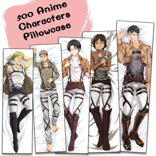 Attack on Titan Dakimakura Cover Pillowcase Anime Character Mikasa Ackerman Armin Arlert Erwin Smith Rivaille Body Pillowcase