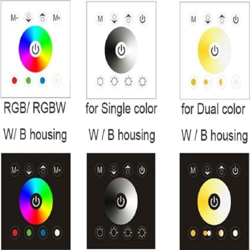 NEW Wall Mounted Acrylic Touch Panel LED Controller Dimmer Switch for RGB/RGBW
