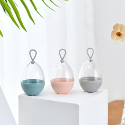 New Style Durable Cosmetic Holder Transparent Dust-proof Egg Shaped Powder Puff Drying Holder for Home Bathroom Girls Products