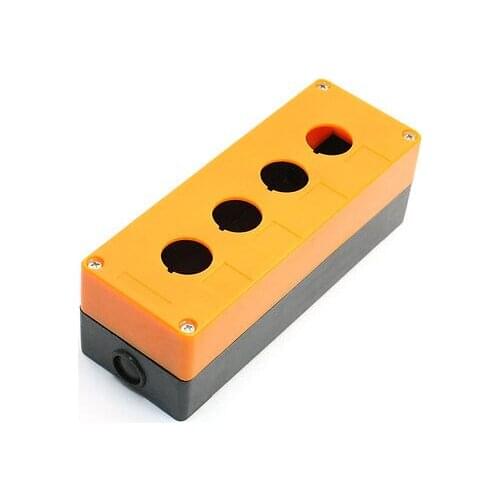 25mm Dia Button Hole Orange Plastic 4 Switch Type Control Station Shell