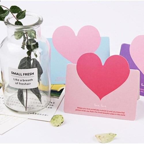 1pcs LOVE Heart Shape Greeting Card Valentines Day Gift Card Wedding Invitations Card Decor 9.8*8.6cm Love Greeting Card