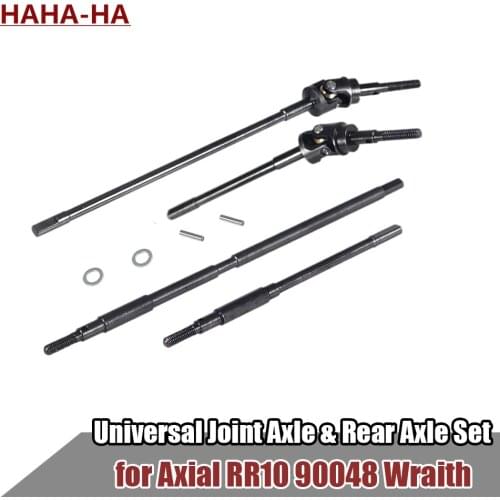 Harden Steel AR60 Axle Front Universal Joint Drive Shaft Rear Straight Shaft for 1/10 RC Crawler Car Axial RR10 90048 Wraith