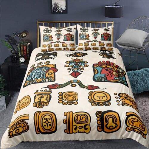 The Ancient Maya Civilization 3D Printed Bedding Set Duvet Cover KING Queen Full Twin Size for Kids Adults Bedroom Decor