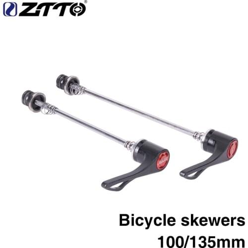 1 Pair ZTTO Aluminum alloy Bicycle Screw in Skewers 9MM 5MM Quick Release Skewer 100 135 Reliable Axle for MTB Road Bike skewer