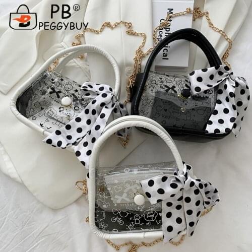 Luxury Hand Bag Female Travel Design Vintage PU Patchwork Graffiti Messenger Bag Casual Women Silk Scarf Clear Purse