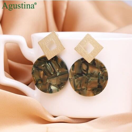 Agustina green Acrylic earrings women Black white Stripe drop earrings 2021 fashion jewelry korean simple Wedding earring