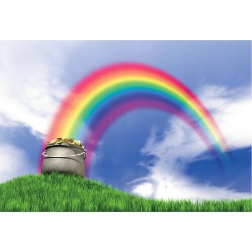 St. Patricks Day Gold Rainbow Photography Background Celebration Photo Booth Studio Decor