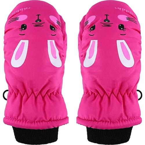 1 Pair Baby Kids Ski-Gloves Waterproof Snow-Snowboard Winter Warm Toddler Boys Girls Ski Gloves Snow Mittens Childrens Gloves