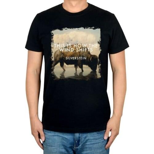 12 designs Summer Style 3D Bison yak animal Silverstein Punk Rock Band Black T shirt fitness print Tshirt illustration camiseta