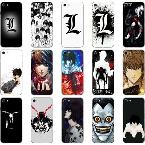 12DD Anime Death Note design Soft Silicone Cover Case for iphone 5 5s se 6 6s 8 plus 7 7 Plus X XS SR MAX case