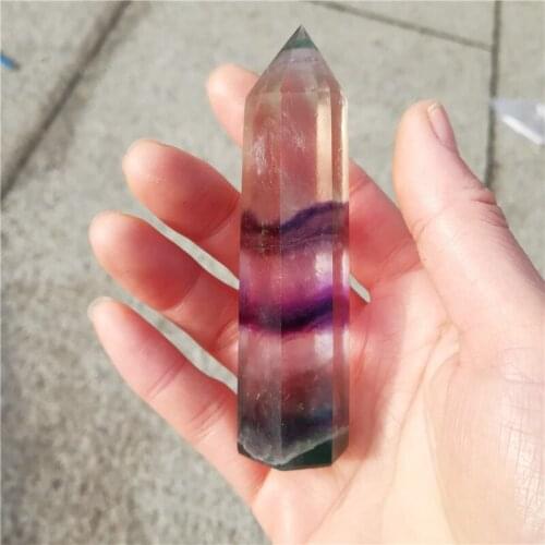 2.2LB Natural Beautiful Fluorite Quartz Crystal Energy Wand Points For Sale