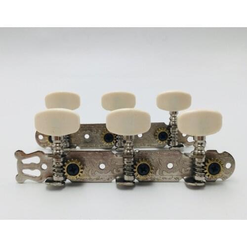 2Pcs/set Classical Guitar Tuner Acoustic Classical Guitar Tuning Keys Steel Pegs Machine Heads Set New
