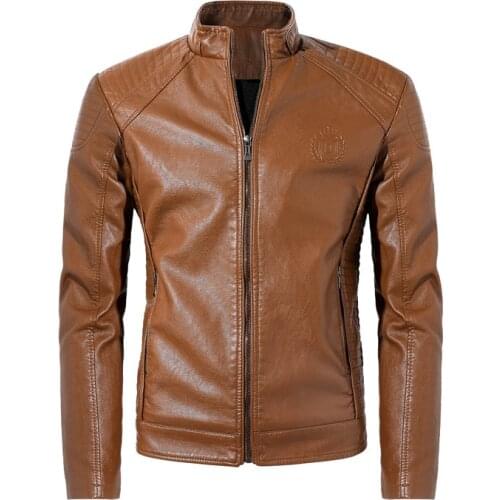 2019 Man Increase Down Leather Clothing Leisure Time Leather Clothing A Stand Lead Locomotive Serve Jacket Will Code Mens Wear