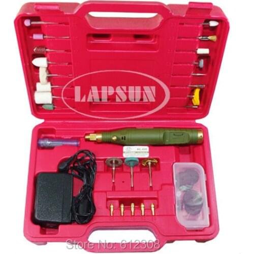 38pc 110V-240V Electric Rotary Drill Grinder Polish Sanding Tool Set Kit Dremel Bit Case For Hobbyist Woodwork Handyman WL-600