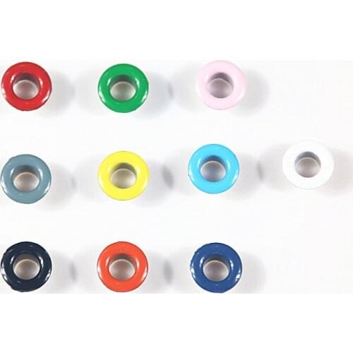 50pcs Mixed 10 Colors Hole Metal Eyelets with Grommet for DIY Leathercraft Scrapbooking Shoes Belt Cap Bag Tags Clothes