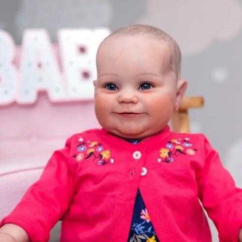 60CM Huge Original Size Bebe Doll Reborn Baby Toddler Girl Maddie Soft Body Flexible Hand-Drawing Hair 3D Skin Tone doll