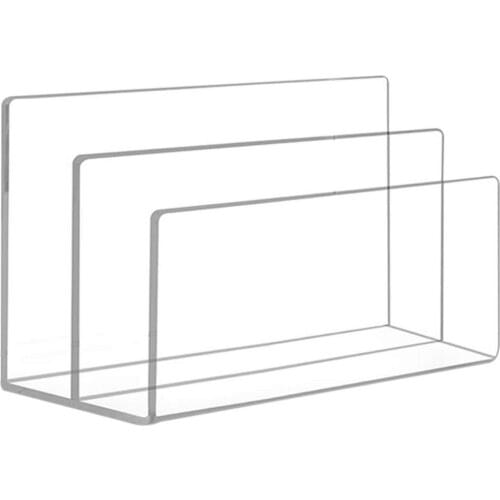 Acrylic File Organizer Book Documents Letters Holder Rack Mail Letter Storage Shelf Clear Student Desk Sundries Sorter Book Tray