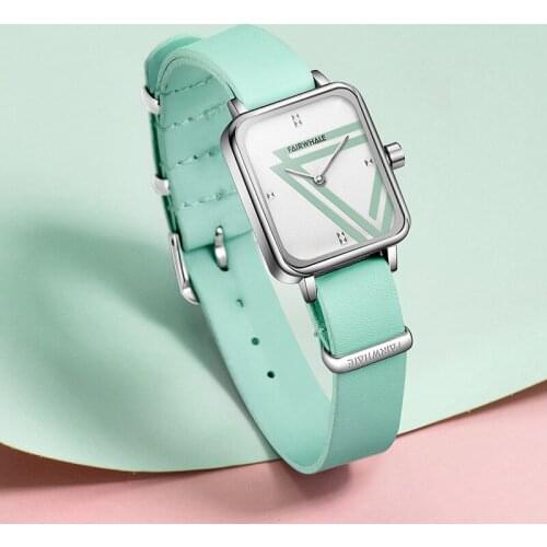 New Watch For Women Brand Quartz Ladies Girls Simple Style Luxury Vintage Square Dial Wrist Watch Women Small Green Watch