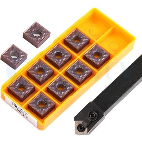 MSSNR1616H12 2020K MSSNL2525M Lathe External Turning Tool Holder + 10Pcs SNMG1204 CNC Carbide Blade High Hardness Anti Vibration