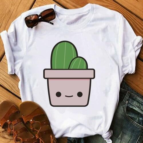 Gothic tops tshirts cute harajuku tshirt Potted plants cactus vintage graphic t shirt top women clothes streetwear 2020 tumblr