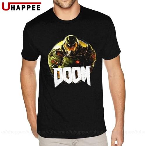 Cheap Graphic Doom Eternal Release Tee Shirts Mens Personalized Short Sleeve Pure Cotton Round Neck T-Shirt