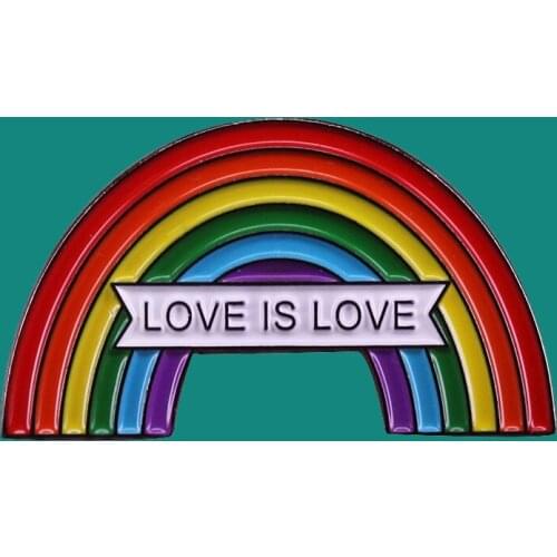 Love Is Love Enamel Pins Brooch Collecting Alloy Rainbow Lapel Badges Men Women Fashion Jewelry Gifts Adorn Backpack Collar Hat