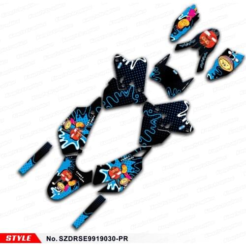Aftermarket Motorbike Decals for DRZ400SM DRZ400E DRZ 400 SM Enduro DRZ400 SM E KLX 400R 99 to 19, Style No. SZDRSE9919030-PR
