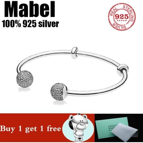Luxury Original 100% 925 Sterling Silver pan bracelet Snake Chain Bracelet Bangle for Women Authentic Charm high quality Jewelry