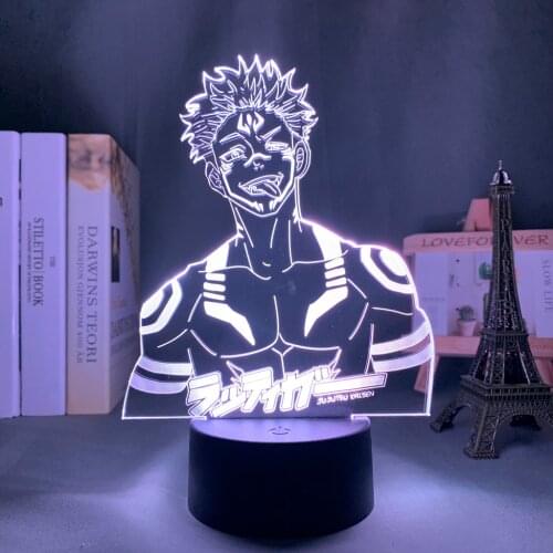 Lamp Anime Satoru Gojo Jujutsu Kaisen Led Night Light Yuji Itadori for Room Deco Birthday Gift Jujutsu Kaisen Yuji Itadori Prop