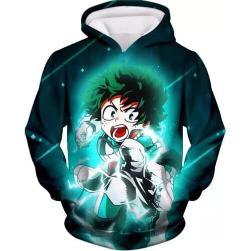 Hot Anime Boku No Hero My Hero Academia Cosplay hoodies 3D print Man Women youth Sweatshirt custom Hoodie