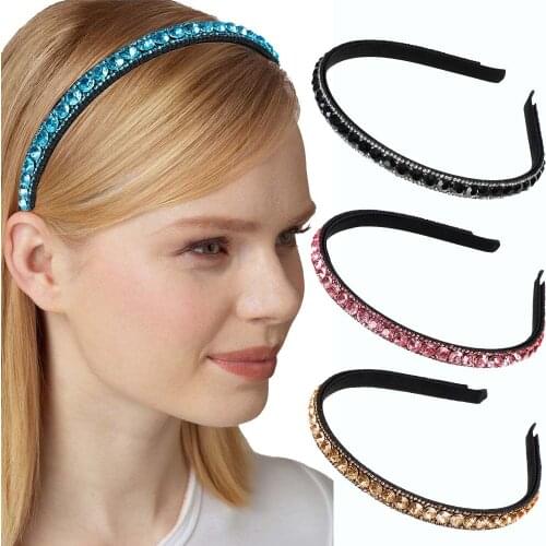 Haimeikang Women Rhinestone Hair Accessories Headbands Fashion Lady Elegant Bezel Hair Hoop New Hairbands Hair Accessories